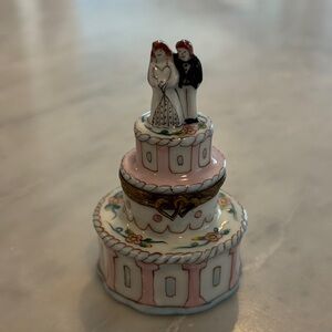 Limoges Pink and White Wedding Cake